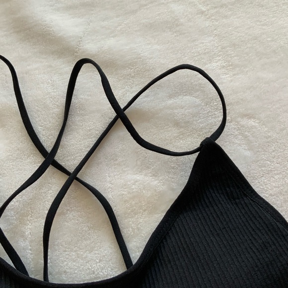 C & C California Leilani Ribbed Fishnet Bra Top - Picture 3 of 8